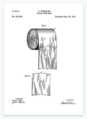 toiletpapir | PATENTPLAKAT - decoARTE