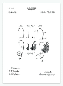 flue til fiskeri | PATENTPLAKAT - decoARTE