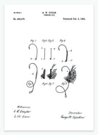 flue til fiskeri | PATENTPLAKAT - decoARTE