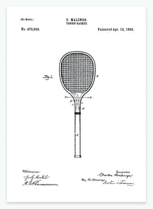 tennisketscher | PATENTPLAKAT - decoARTE