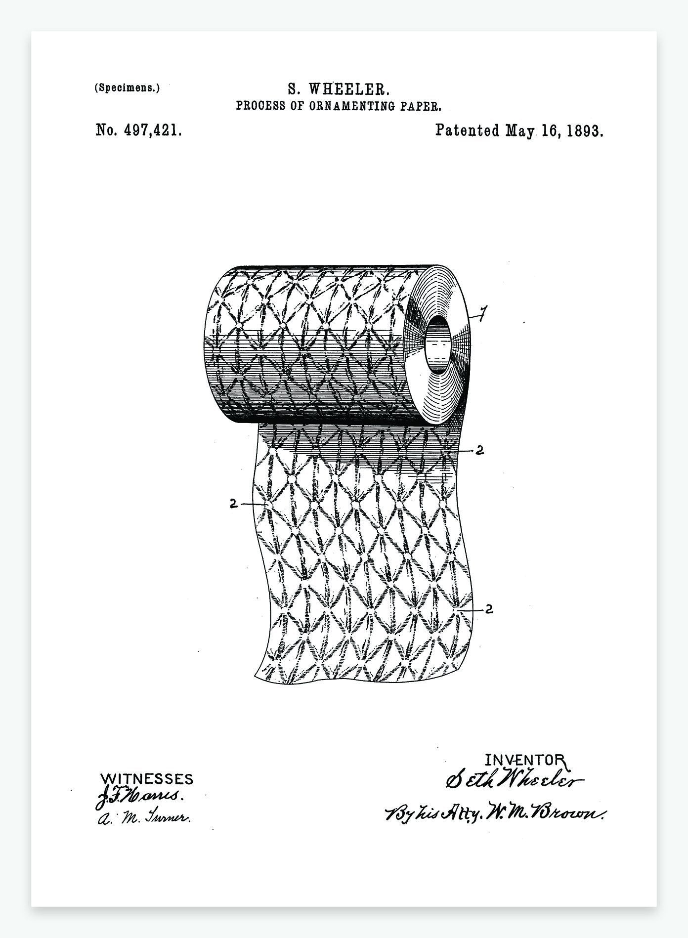 dekoreret toiletpapir | PATENTPLAKAT - decoARTE