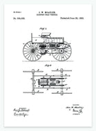 elektrisk automobil | PATENTPLAKAT - decoARTE