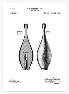 bowlingkegle | PATENTPLAKAT - decoARTE