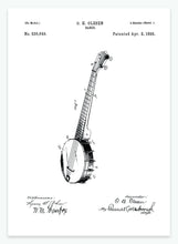 Indlæs billede til gallerivisning banjo | PATENTPLAKAT - decoARTE
