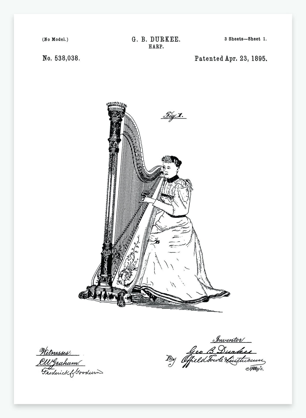harpe | PATENTPLAKAT - decoARTE