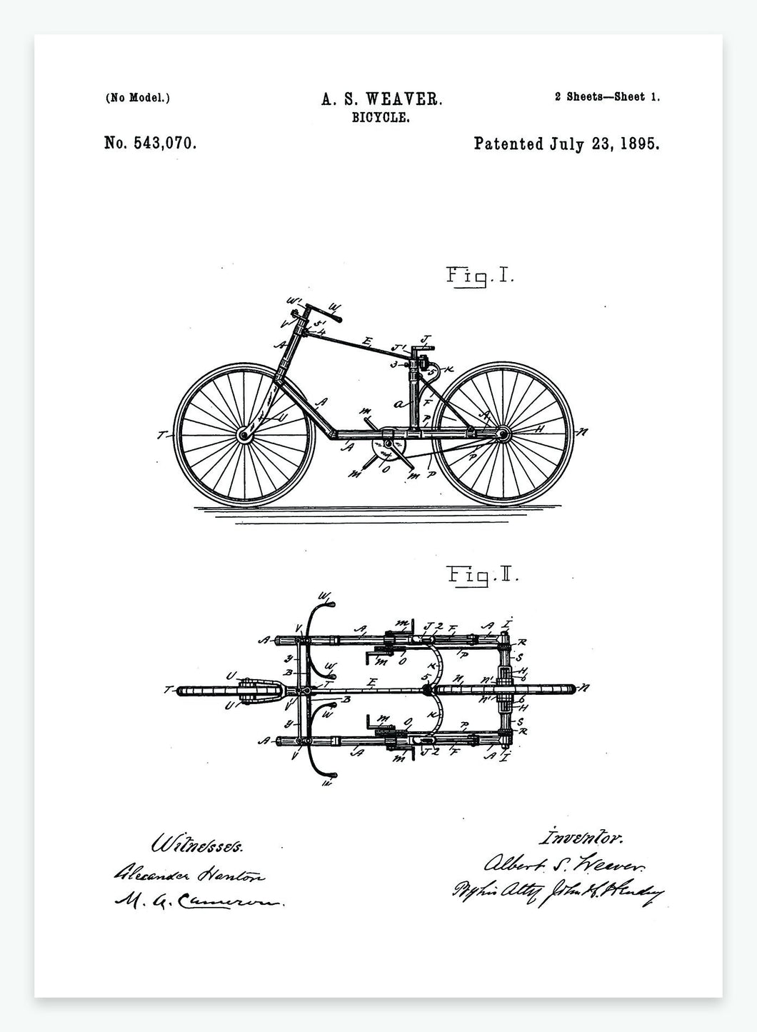 cykel | PATENTPLAKAT - decoARTE