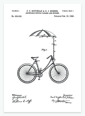 paraply til cykel | PATENTPLAKAT - decoARTE