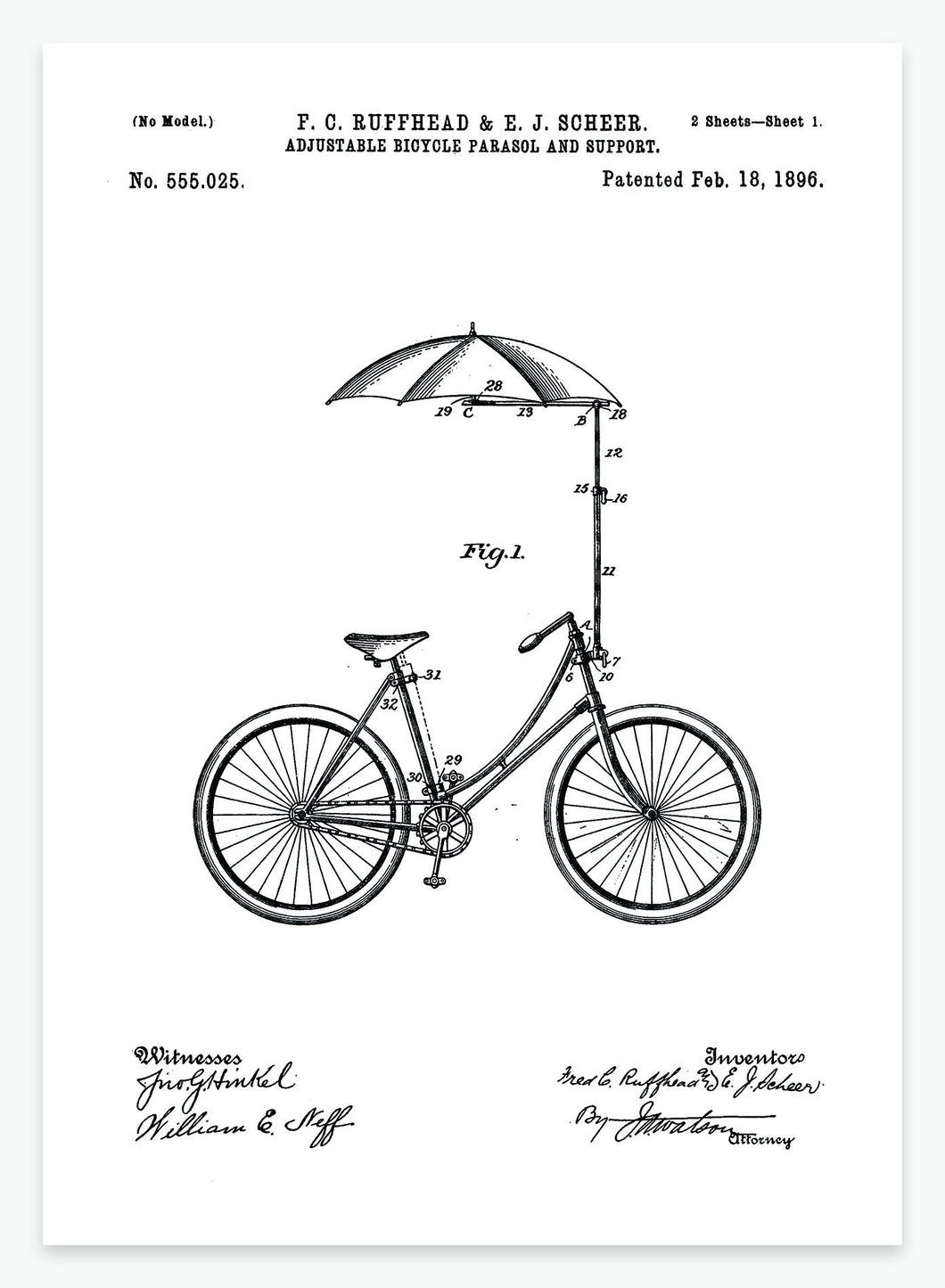 paraply til cykel | PATENTPLAKAT - decoARTE