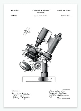mikroskop | PATENTPLAKAT - decoARTE
