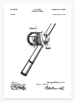 fishing wheel brake | PATENTPLAKAT - decoARTE