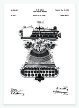 Indlæs billede til gallerivisning skrivemaskine | PATENTPLAKAT - decoARTE
