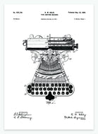 skrivemaskine | PATENTPLAKAT - decoARTE