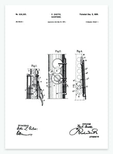 saxofon | PATENTPLAKAT - decoARTE