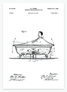 Vuggende badekar | Smukt patent til din væg | plakat | poster - decoARTE