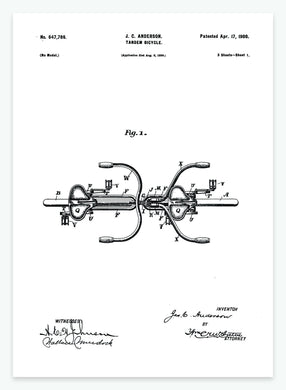 Tandem | Smukt patent til din væg | plakat | poster - decoARTE