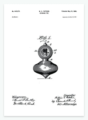 Snurretop | Smukt patent til din væg | plakat | poster - decoARTE