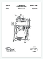 Symaskine | Smukt patent til din væg | plakat | poster - decoARTE