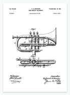 Trompet | Smukt patent til din væg | plakat | poster - decoARTE