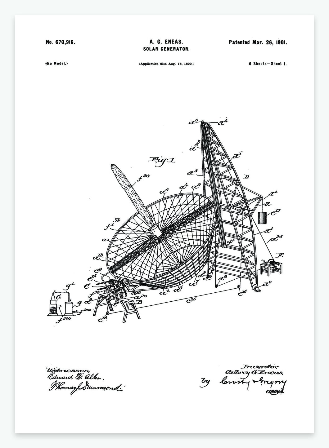 Solgenerator | Smukt patent til din væg | plakat | poster - decoARTE