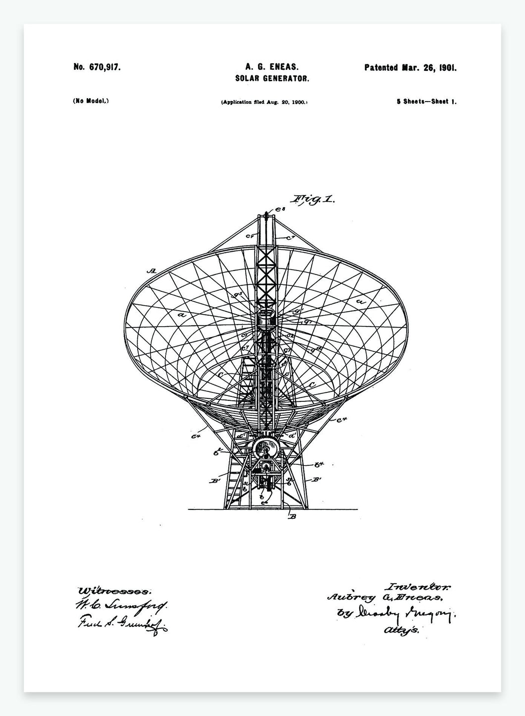 Solgenerator | Smukt patent til din væg | plakat | poster - decoARTE