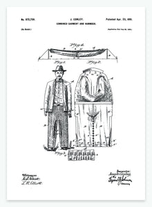 Kombineret frakke og hængekøje | Smukt patent til din væg | plakat | poster - decoARTE