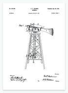 Vindmølle | Smukt patent til din væg | plakat | poster - decoARTE