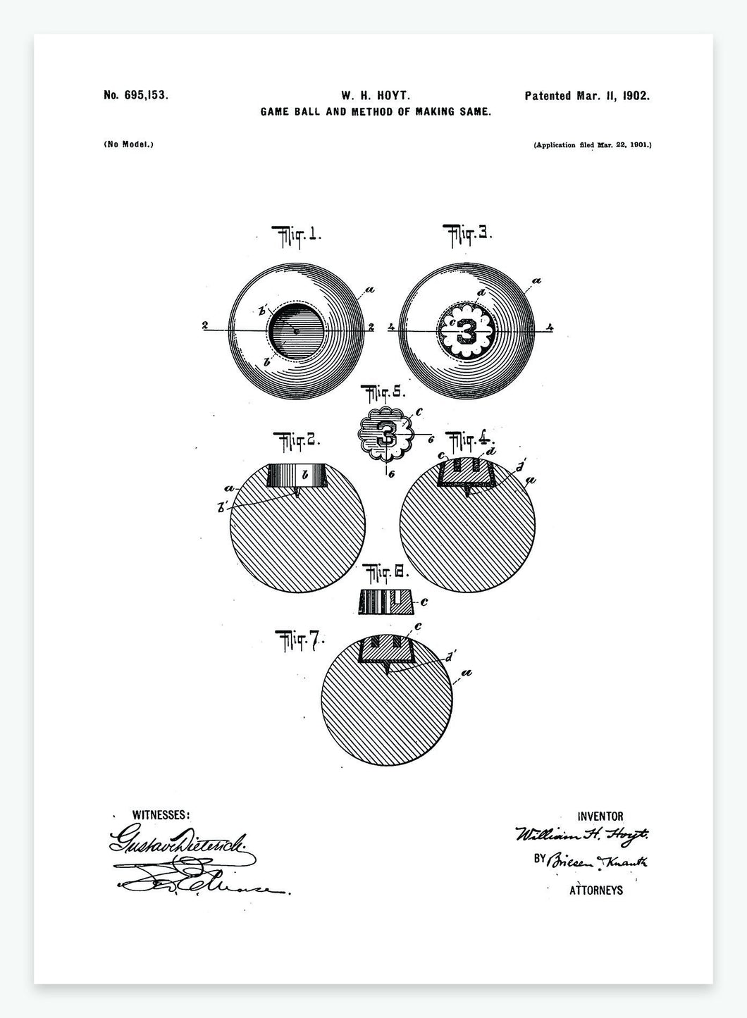 billardkugle | PATENTPLAKAT - decoARTE