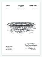 Luftskib | Smukt patent til din væg | plakat | poster - decoARTE