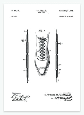 Snørebånd | Smukt patent til din væg | plakat | poster - decoARTE