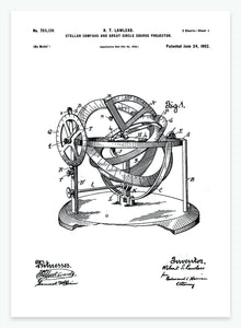 Stjernekompas | Smukt patent til din væg | plakat | poster - decoARTE