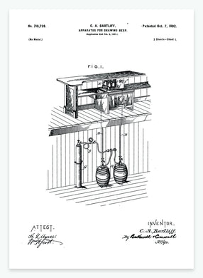 fadølsmaskine | PATENTPLAKAT - decoARTE