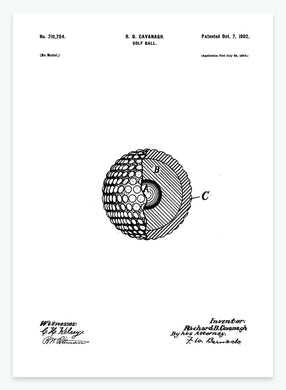golfbold | PATENTPLAKAT - decoARTE