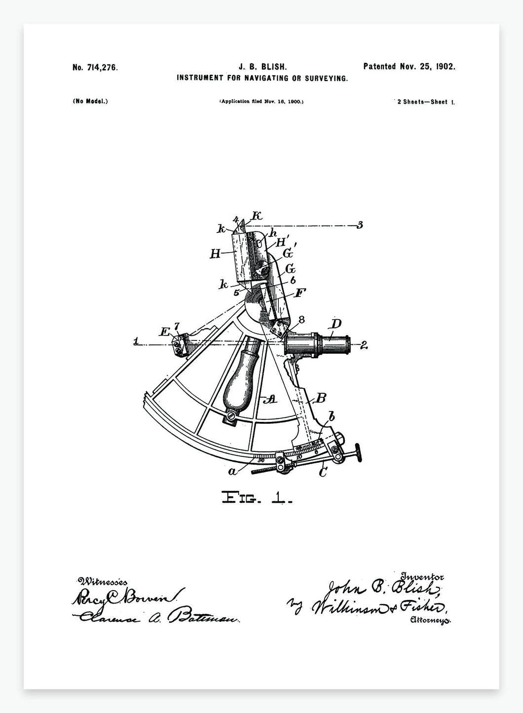 instrument til navigation | PATENTPLAKAT - decoARTE