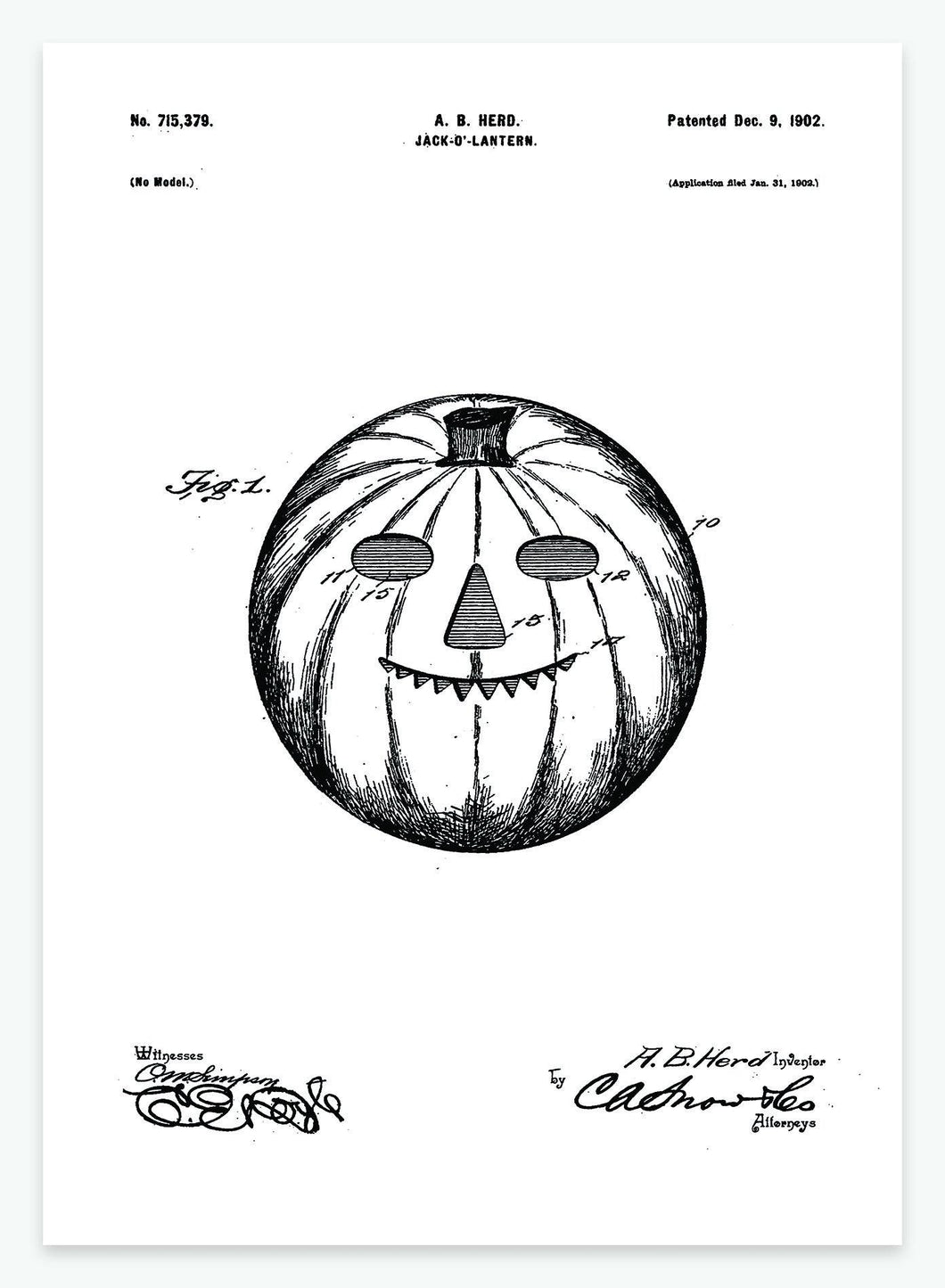halloweenlygte | PATENTPLAKAT - decoARTE