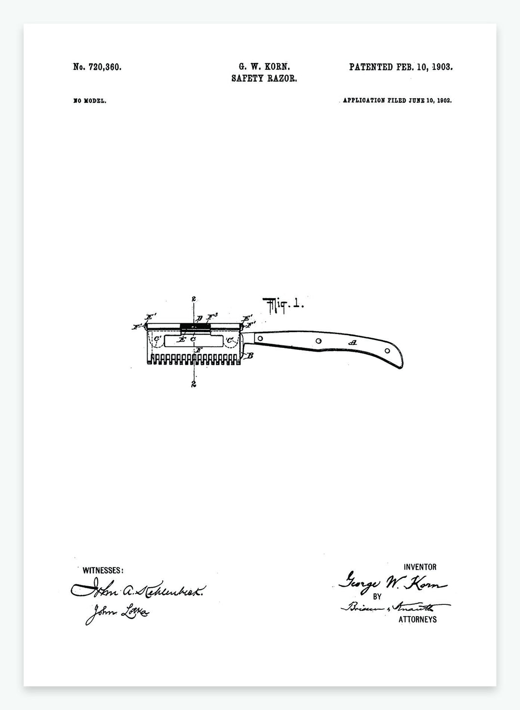 Skraber | Smukt patent til din væg | plakat | poster - decoARTE