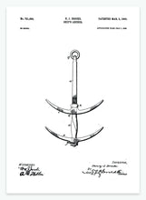 Indlæs billede til gallerivisning Skibsanker | Smukt patent til din væg | plakat | poster - decoARTE
