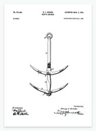 Skibsanker | Smukt patent til din væg | plakat | poster - decoARTE