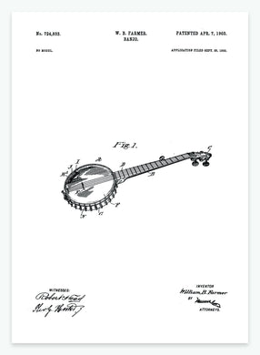 banjo | PATENTPLAKAT - decoARTE