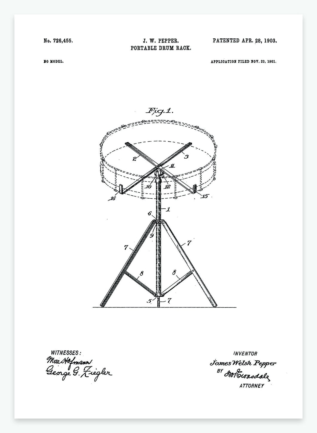 Tromme | Smukt patent til din væg | plakat | poster - decoARTE