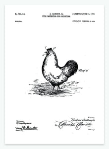 Øjenværn til kyllinger | Smukt patent til din væg | plakat | poster - decoARTE