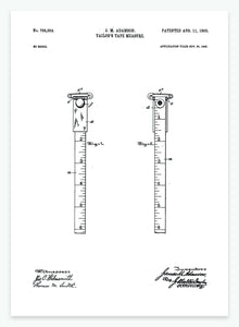 Målebånd til skrædder | Smukt patent til din væg | plakat | poster - decoARTE
