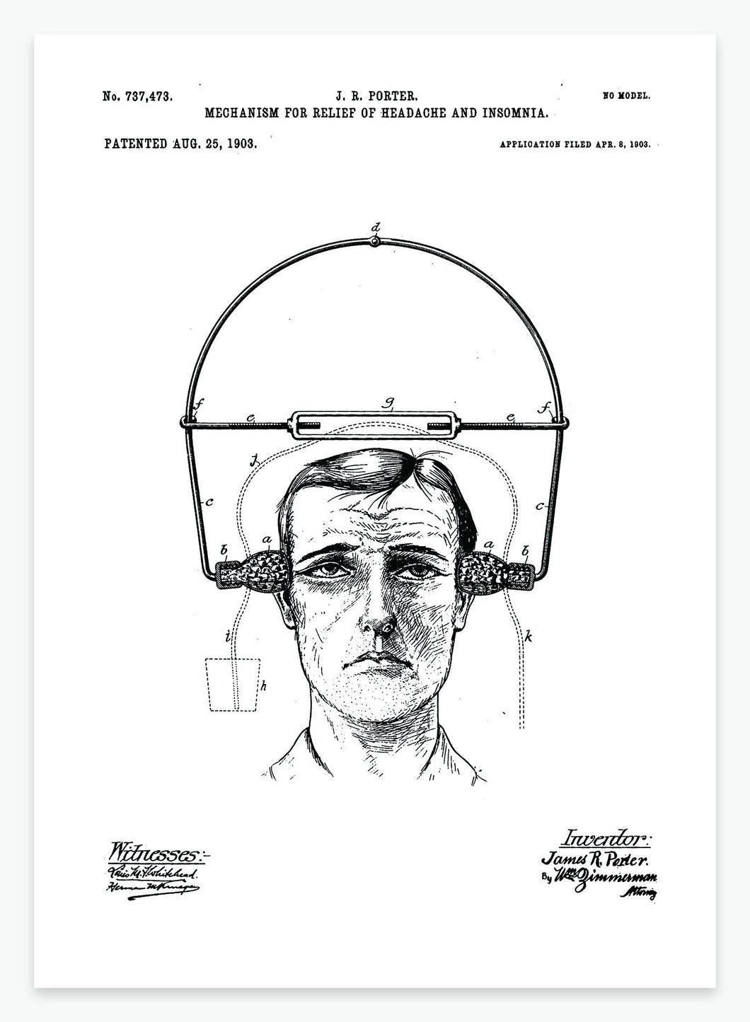 Metode til at kurere søvnløshed | Smukt patent til din væg | plakat | poster - decoARTE