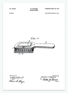 Toiletbørste | Smukt patent til din væg | plakat | poster - decoARTE