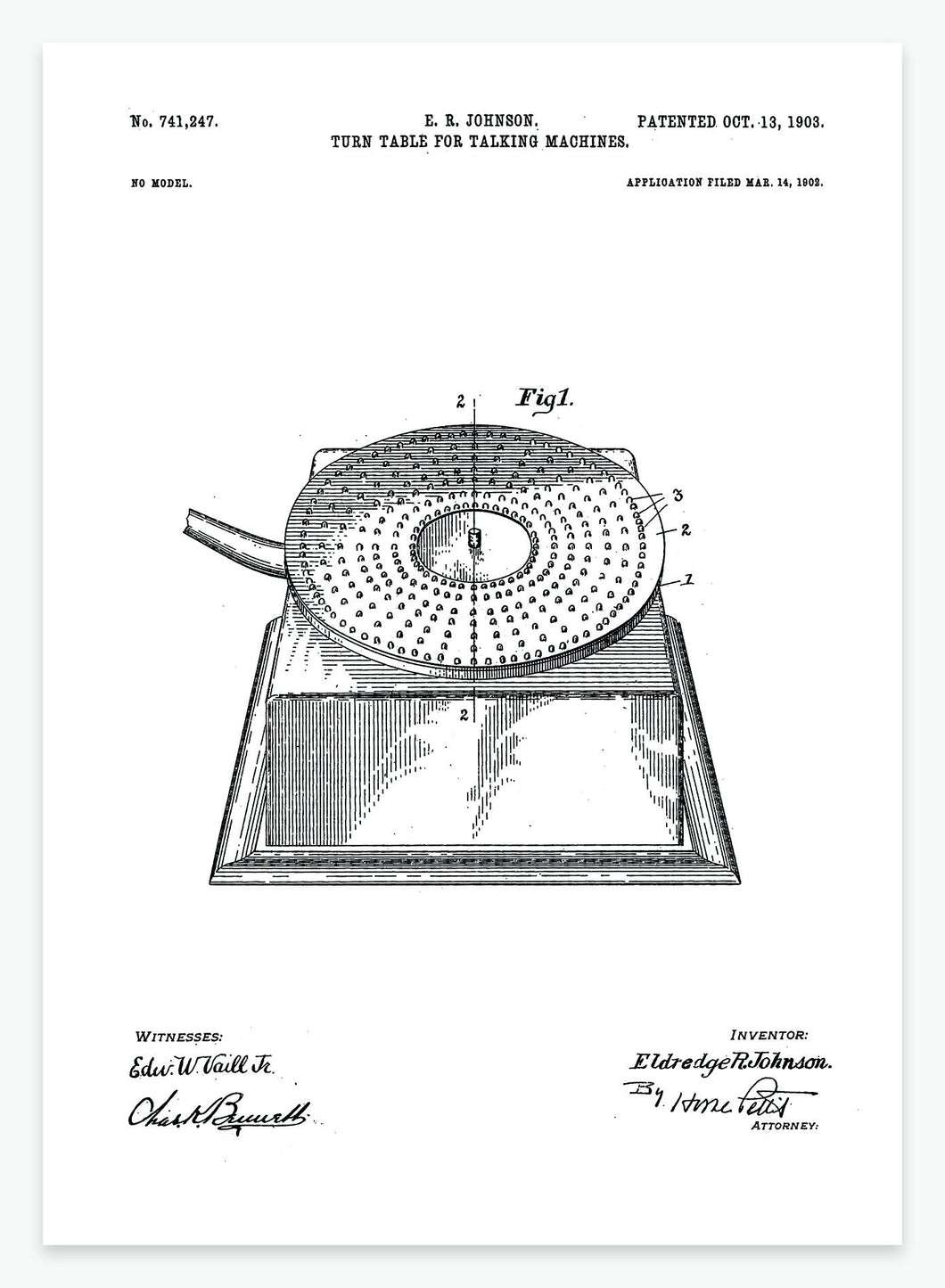 Turn table | Smukt patent til din væg | plakat | poster - decoARTE