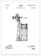 Vindmølle | Smukt patent til din væg | plakat | poster - decoARTE