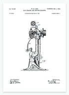 Sømmaskine | Smukt patent til din væg | plakat | poster - decoARTE