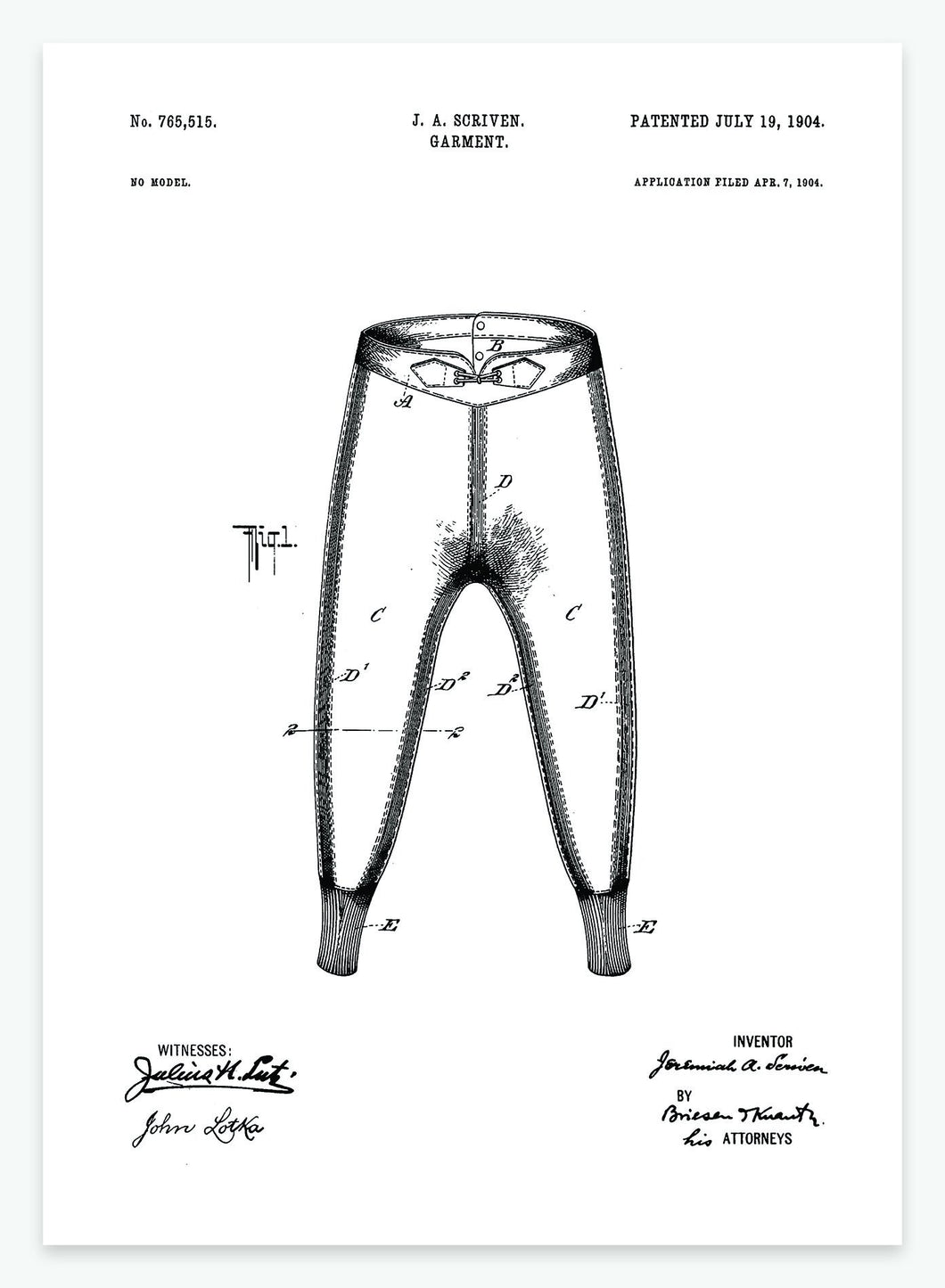 Ridebukser | Smukt patent til din væg | plakat | poster - decoARTE