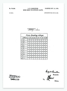 bowlingscore | PATENTPLAKAT - decoARTE