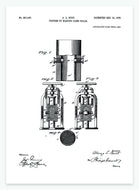 Metode til at lave billardkugler | Smukt patent til din væg | plakat | poster - decoARTE