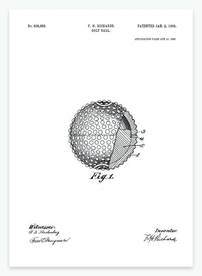 golfbold | PATENTPLAKAT - decoARTE